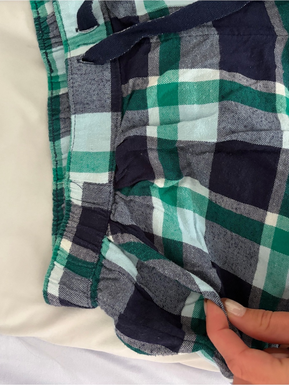 aerie Green, Navy and Light Blue Plaid Hybrid Shorts - Picture 3 of 3